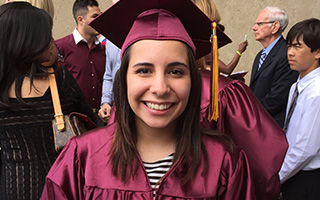Cecilia Wash at graduation